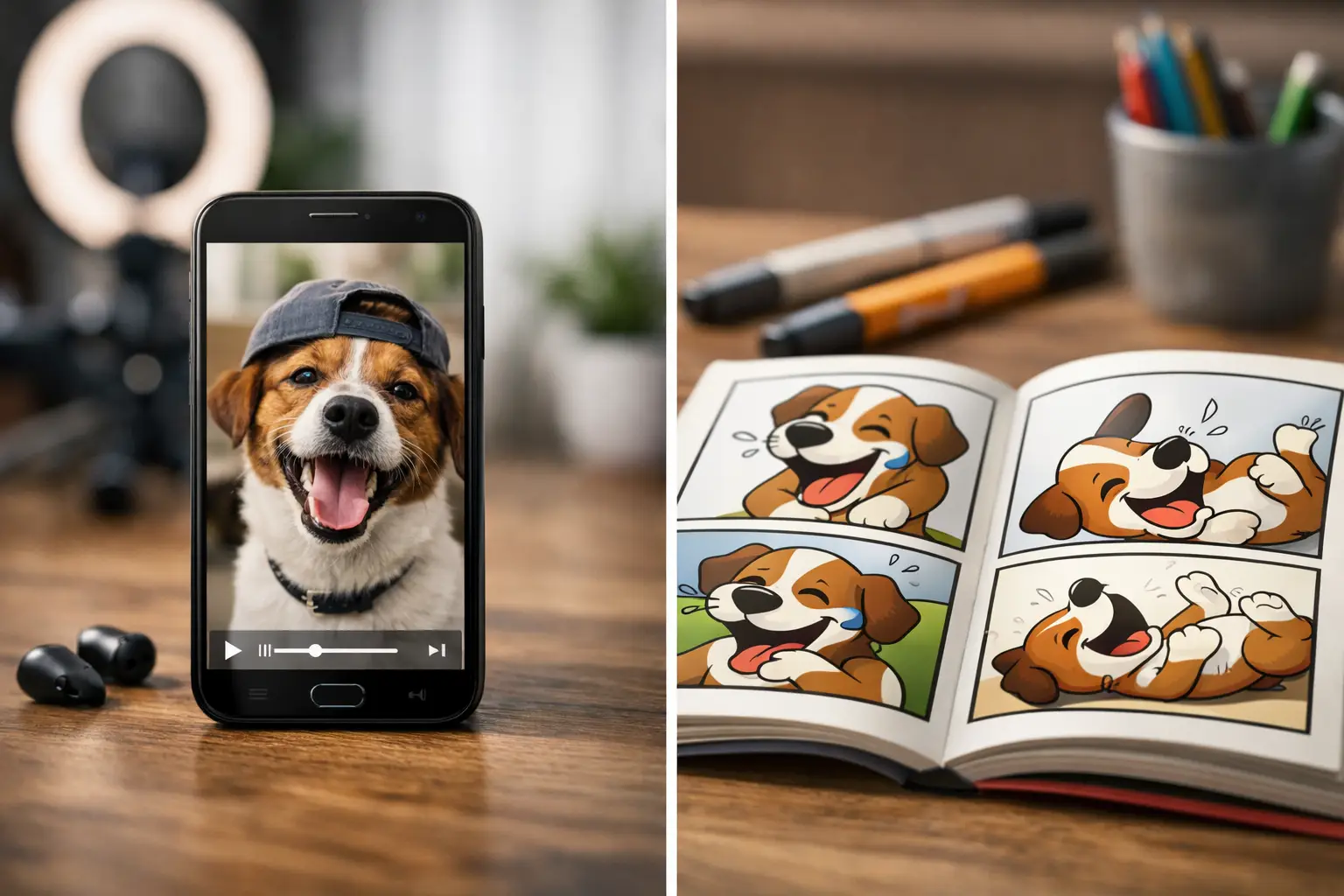Dog Reels vs Static Comics: Which Gets the Laugh?